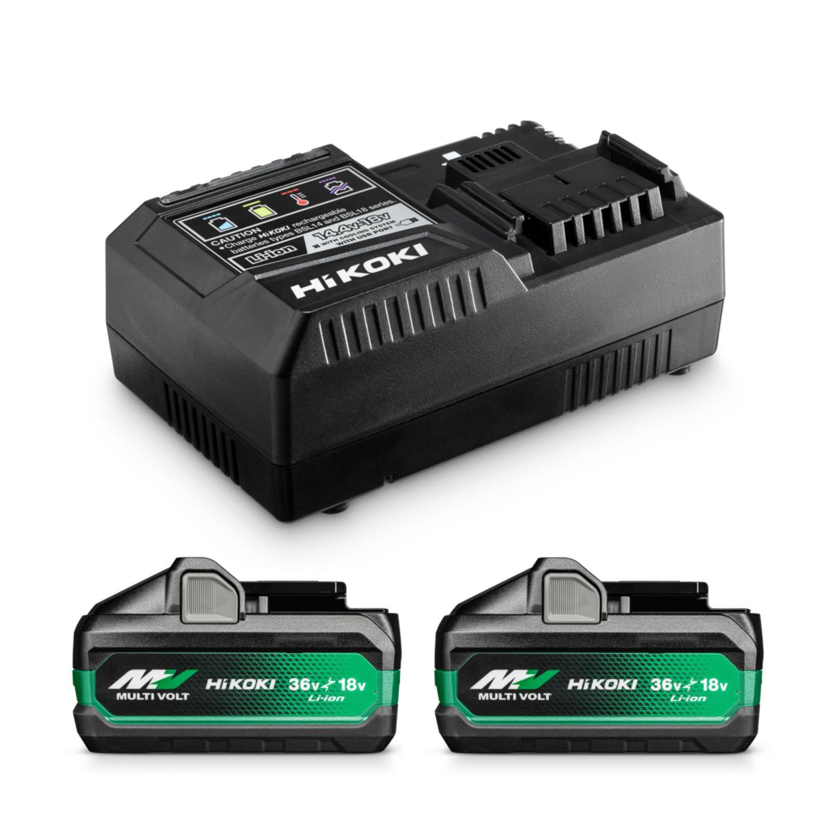 Batteriset HiKOKI MULTI VOLT 18V/36V 4/8Ah - BATTERISET HIKOKI 2XBSL36B18X 18V/36V MV 2X4AH/8AH/LADDARE
