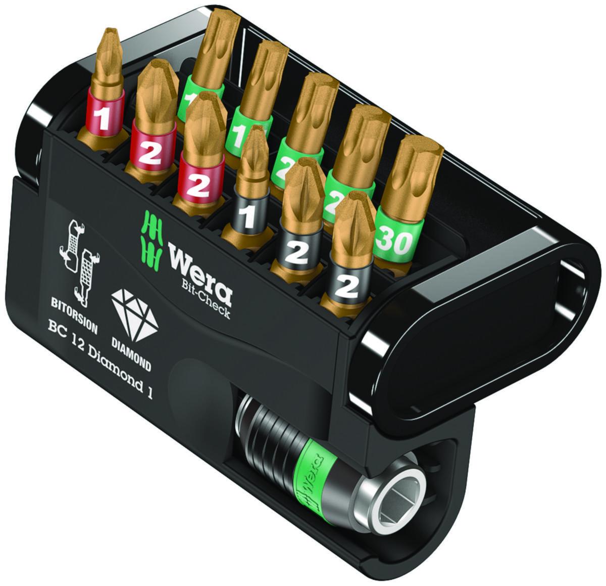 Bitskassett Wera Bit-Check 12 Diamond 1 - BITSKASSETT WERA BIT-CHECK 12 DIAMOND 1  11 BITS+HÅLLARE