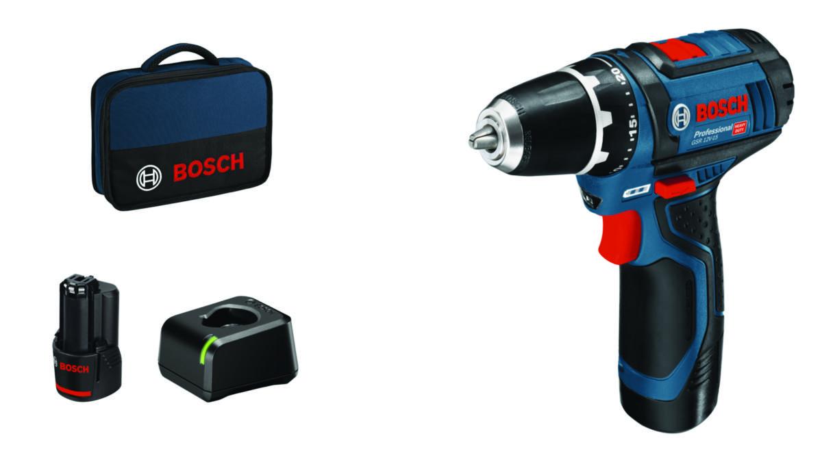 Borrskruvdragare Bosch GSR 12V-15 - SKRUVDRAGARE BOSCH GSR 12V-15 2X2AH GAL12V BAG