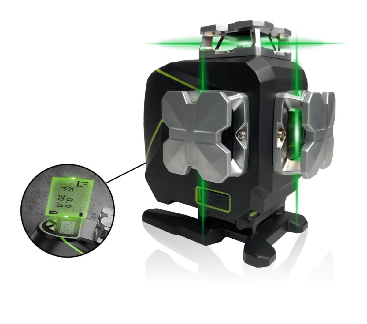 Linjelaser Elma X360-4 - LINJELASER ELMA LASER X360-4 GRÖN LASER
