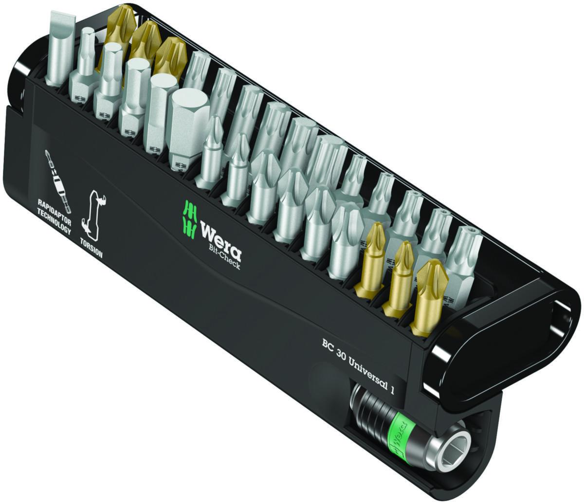 Bitskassett Wera Bit-Check 30 Universal 1 - BITSKASSETT WERA BIT-CHECK 30 UNIVERSAL 1  29 BITS+HÅLLARE