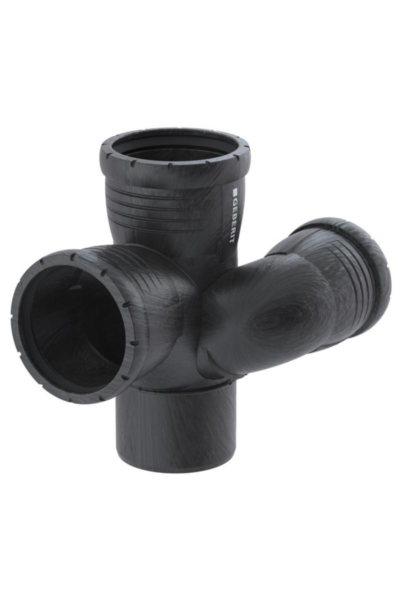 Schaktgrenrör med tre muffar 87,5°, PP, Silent Pro - SCHAKTGR 87.5° VÄN 110X75X110 SILENT PRO. GEBERIT