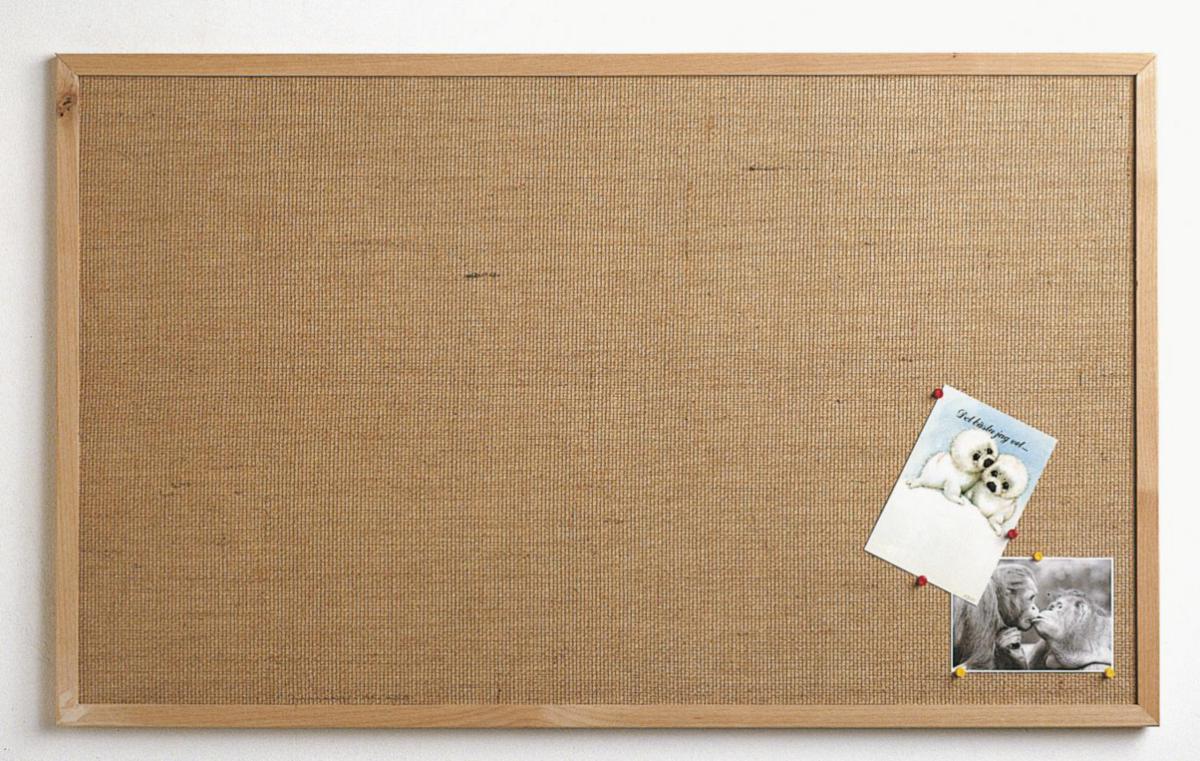 Anslagstavla - ANSLAGSTAVLA VÄV TRÄR 120X60CM TRÄRAM