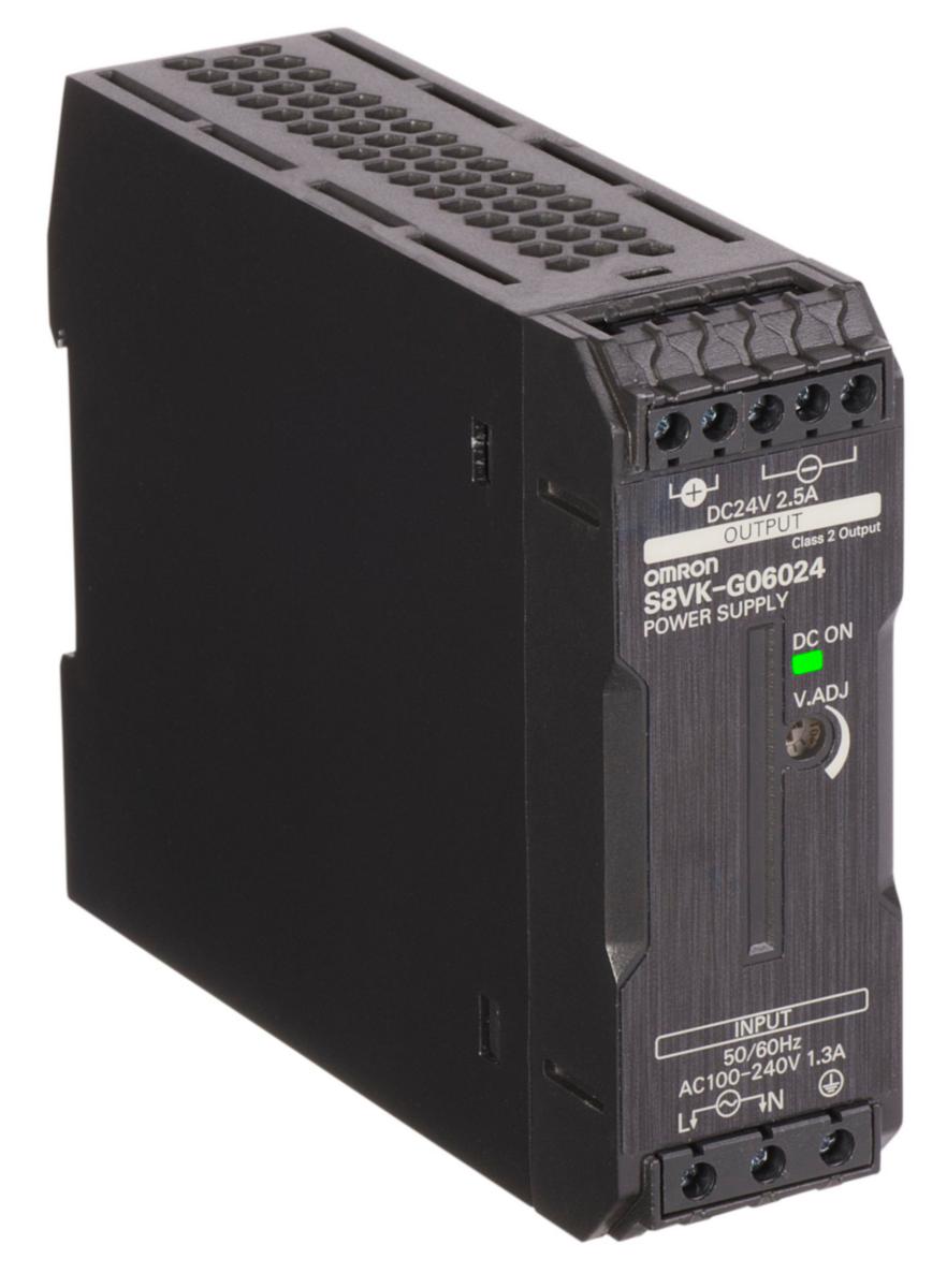 Nätaggregat boktyp S8VK-G 1-fas - NÄTAGG 60W 2.5A/24VDC S8VK-G06024