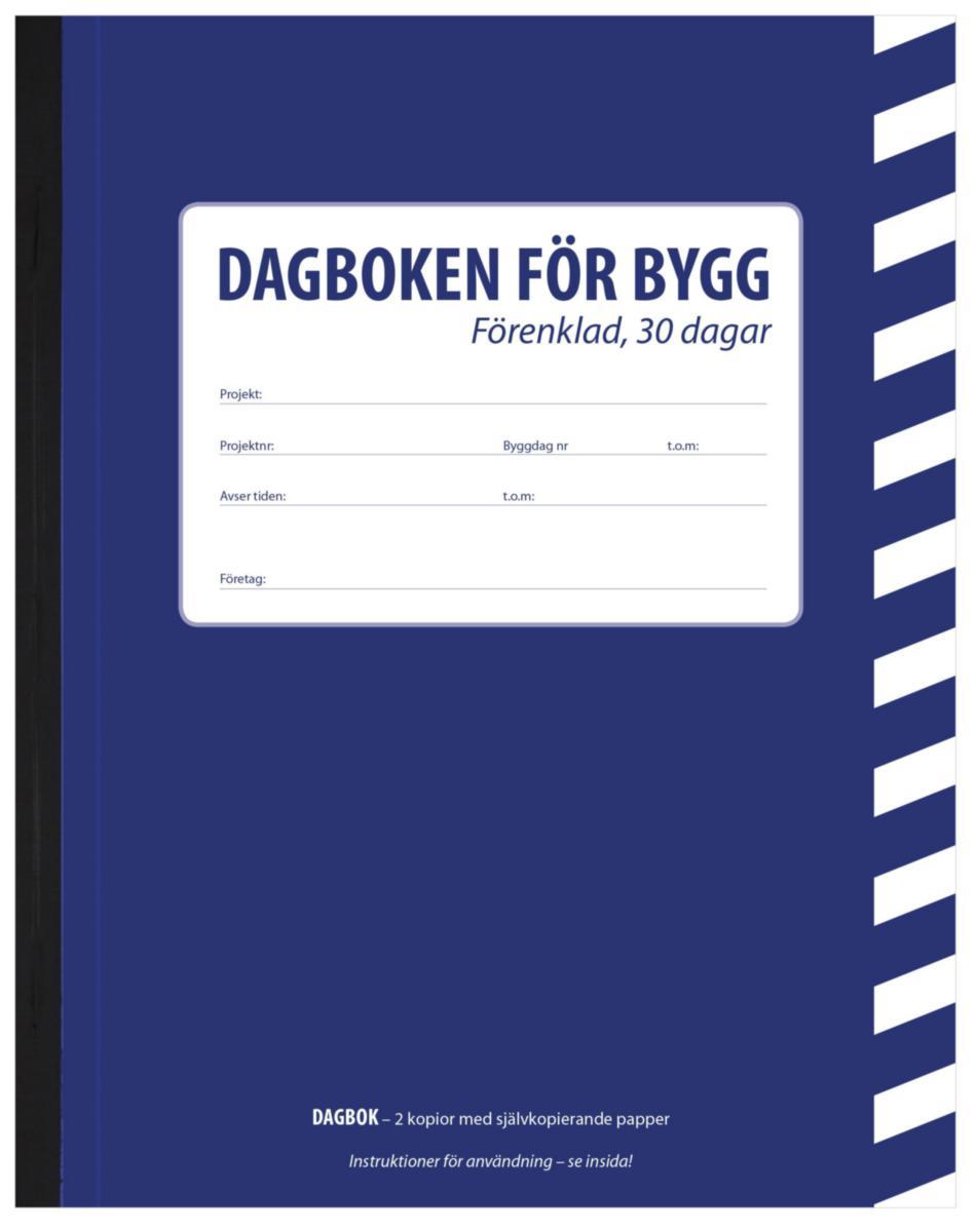 Byggdagbok Burde 30 dagar Förenklad - BYGG-DAGBOK 30 DAGAR FÖRENKLAD A5