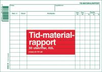 Blankett Tid- och materialrapport Esselte A5L