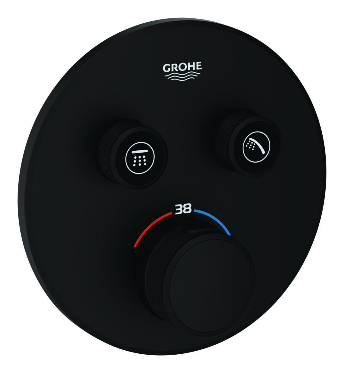 Termostat Grohtherm, Grohe - GROHE INBYGGN.TERMOSTAT SMART CONTROL, 2 VENT, SVART