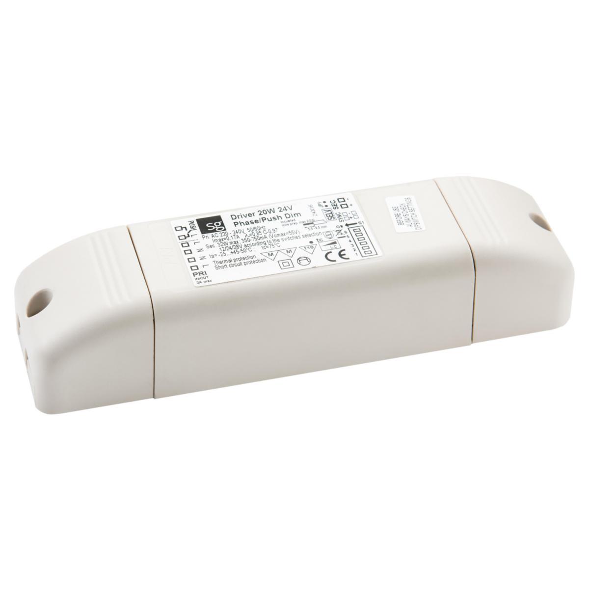 Driver 17W Bakkantsdim / Push dim - DRIVER 17W 350MA DC BAK/PUSH