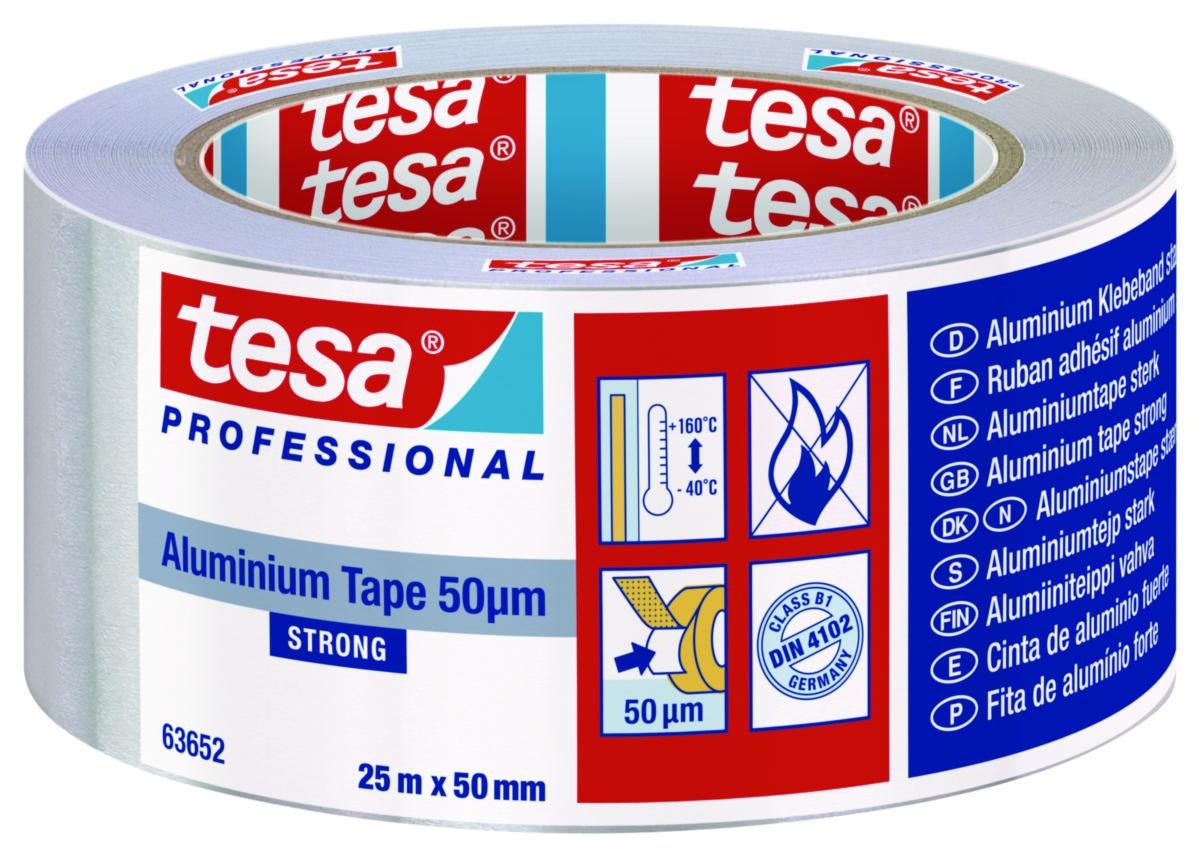 Aluminiumtejp Tesa Reparation - ALUMINIUMTEJP TESA 63652 ALU 50µ LINER 25MX50MM