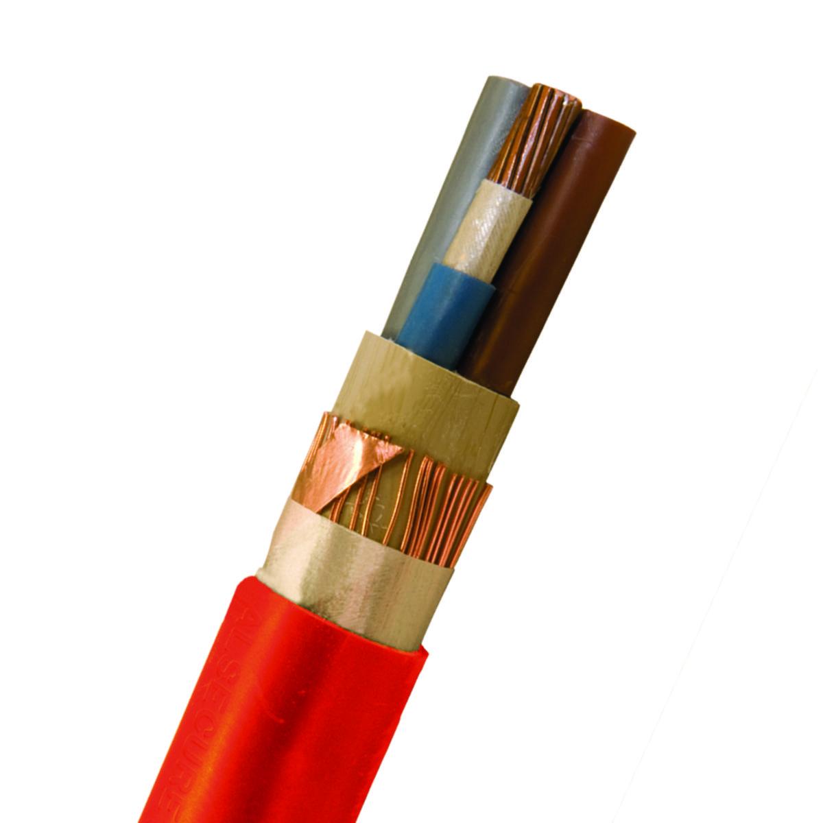Jordkabel brandsäker Alsecure Plus 1kV - ALSECURE PLUS 4X6/6 ORANGE (*0)