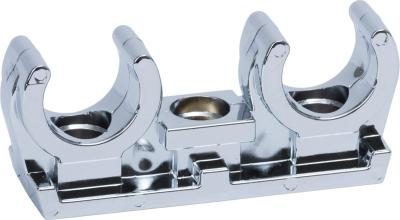 Rörklammer krom 2x10 mm 2/förp - rörklämma, dubbel | Gelia
