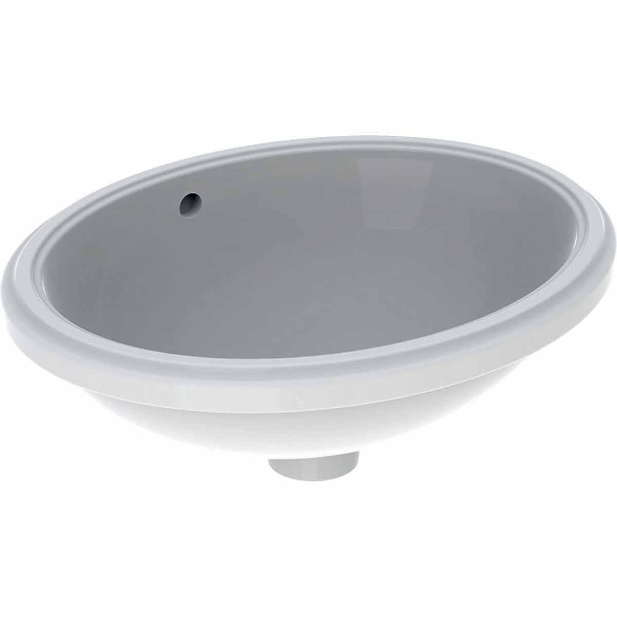 Tvättställ VariForm underbyggt ovalt, Geberit - GEBERIT VARIFORM TVÄTTSTÄLL UND.BYGGN.OVALT.B=42.T=42.KT