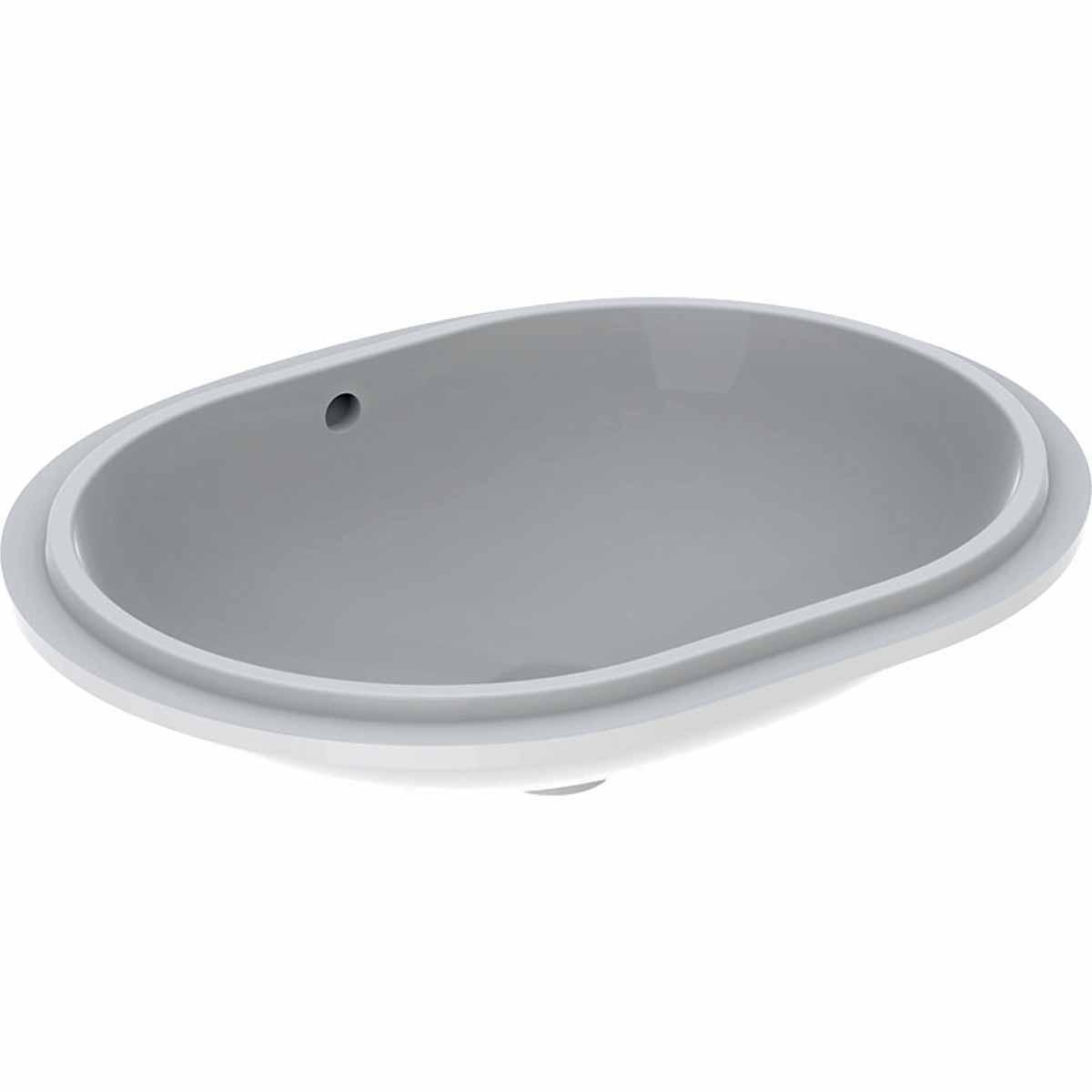 Tvättställ VariForm underbyggt elliptisk, Geberit - GEBERIT VARIFORM TVÄTTSTÄLL UND.BYGGN.ELLIPS.B=55.T=46.VIT
