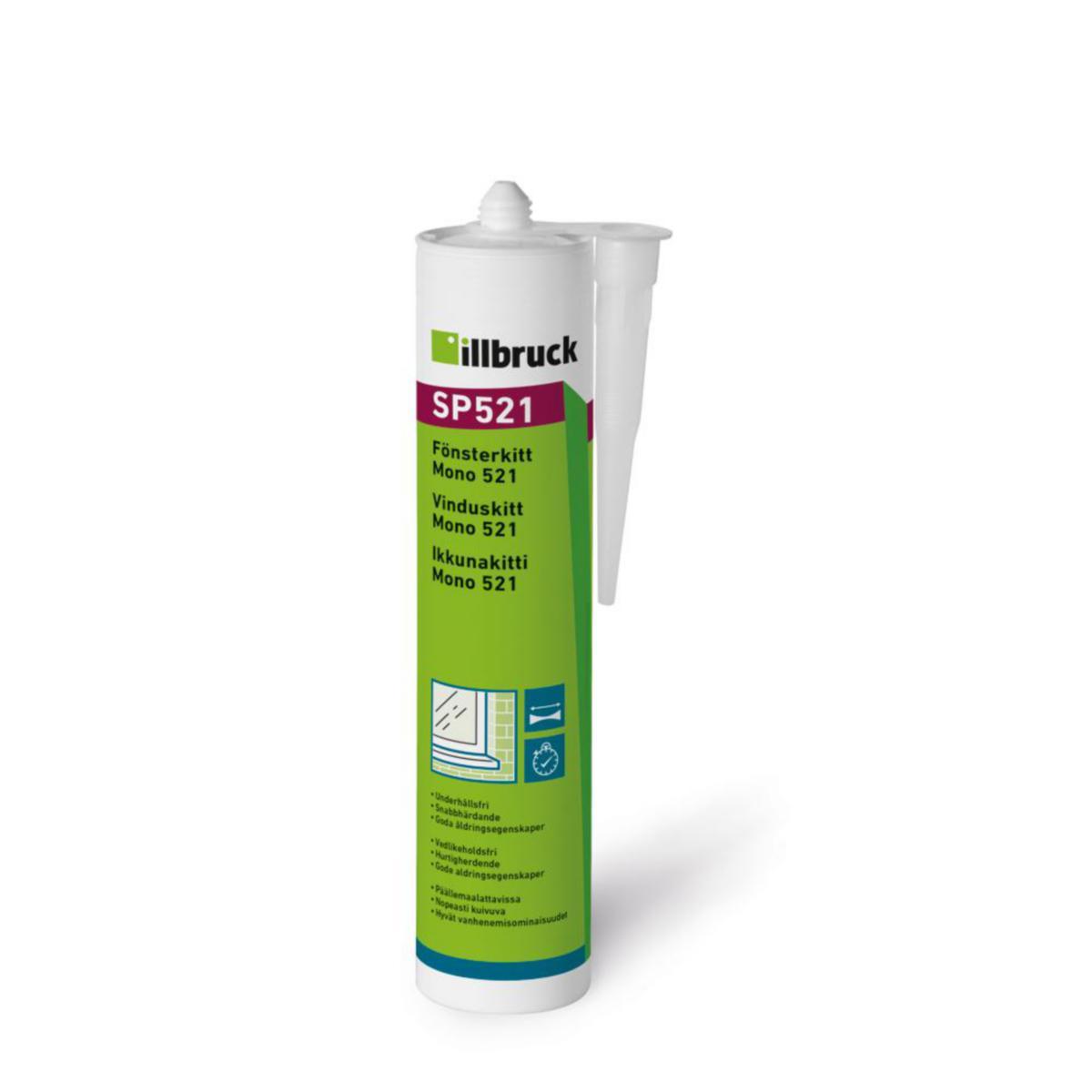 Fönsterkitt MonoFlex SP521 Illbruck - FÖNSTERKITT ILLBRUCK SP521 MONO 310ML VIT
