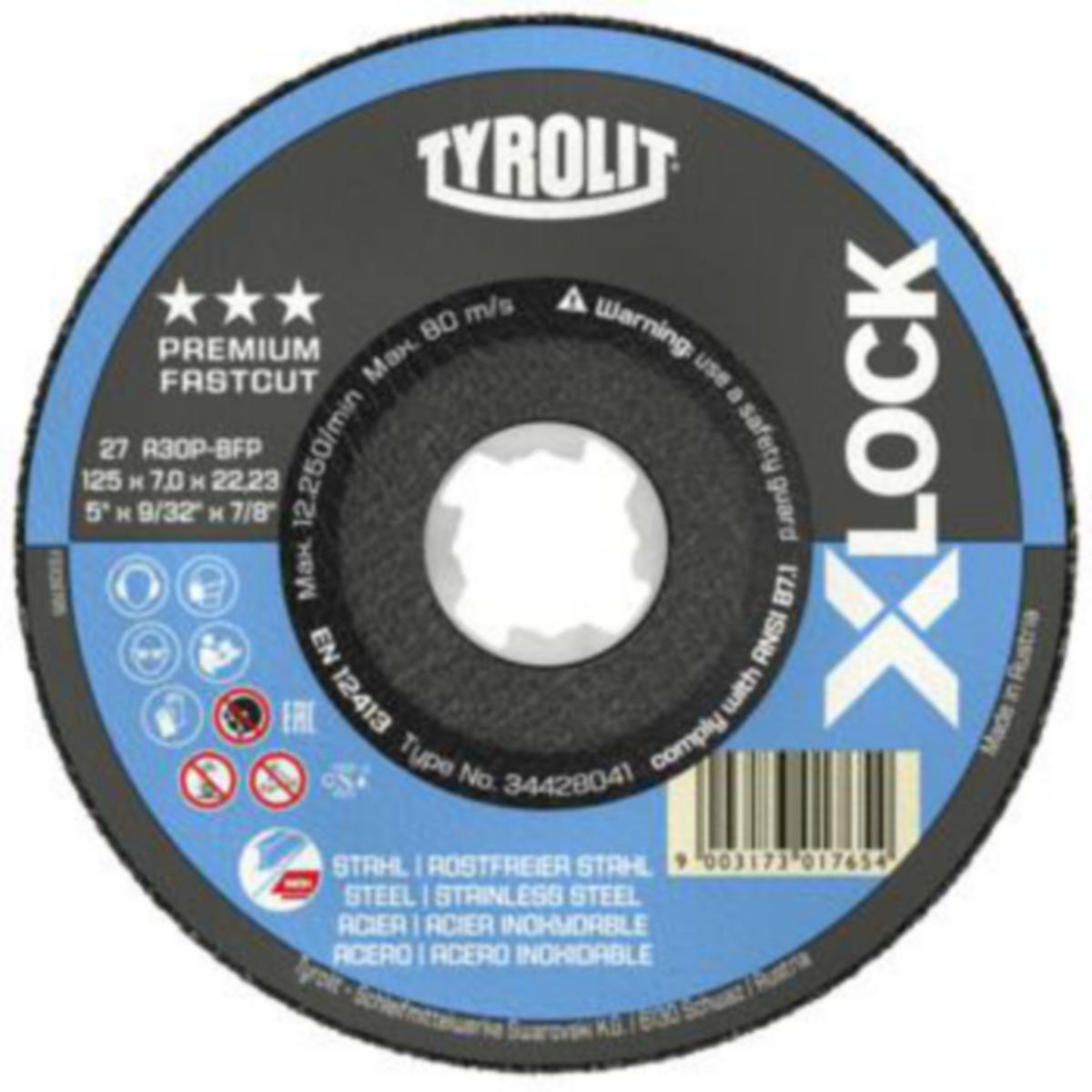 Navrondell Tyrolit Premium X-Lock 2in1 - NAVRONDELL X-LOCK TYROLIT PREM 2IN1 125X7.0X22