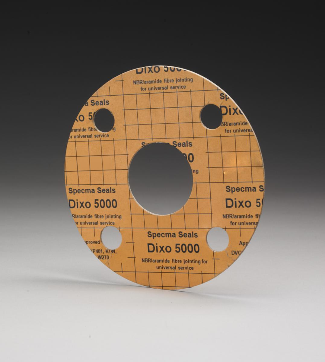 Flänspackning, DIXO 5000, 1,5 mm tjock, Densiq - DN40 Flänsp DIXO5000 PN10-40 49x92x1,5mm ,EN1514-1 IBC