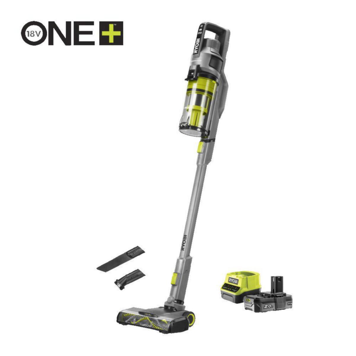 Skaftdammsugare RYOBI One+ RSVS18-1C20G - STARTKIT SKAFTDAMMSUGARE RYOBI RSVS18-1C20G 1X2,0AH