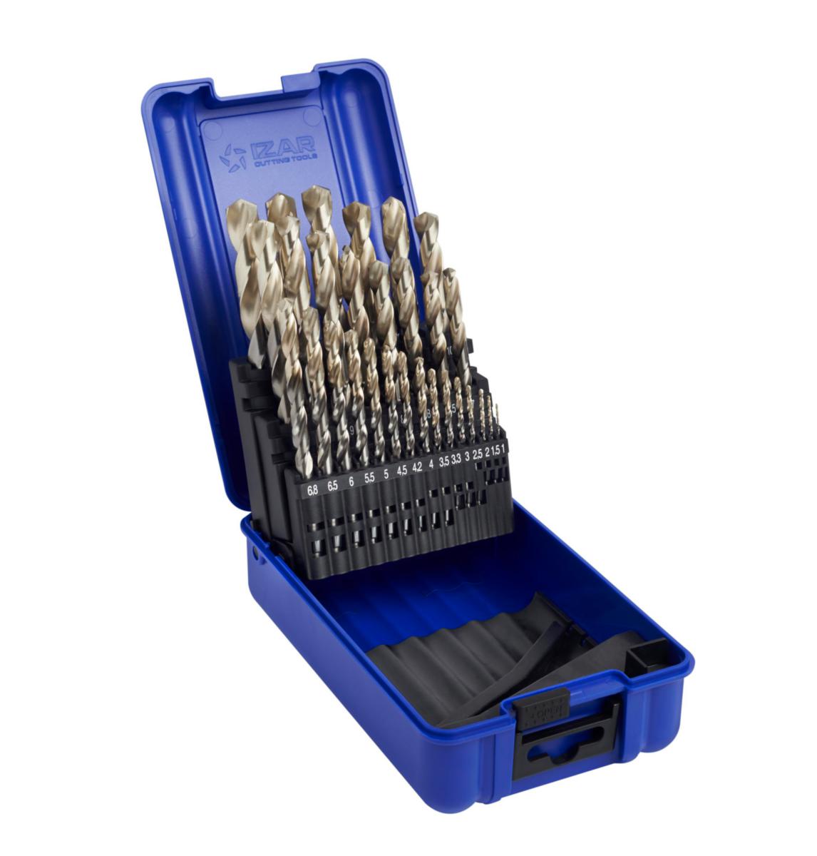 Borrkassett IZAR 1459-1015 HSS ZRN - BORRKASSET IZAR 1459 29ST BORR 1-13 X 0,50 + GÄNGDIM. DIN338N