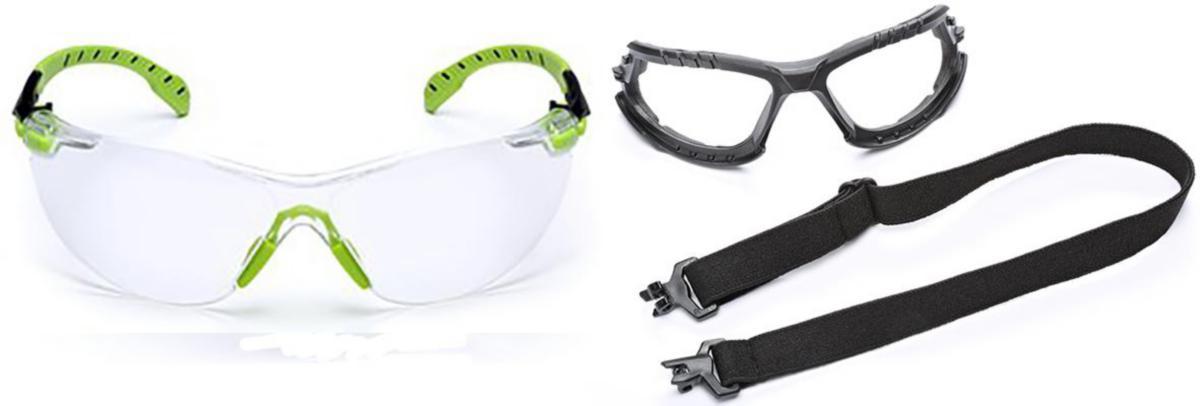 Skyddsglasögon 3M Solus Scotchgard - SKYDDSGLASÖGON 3M S1201 SOLUS SCOTCHGARD GREEN SET