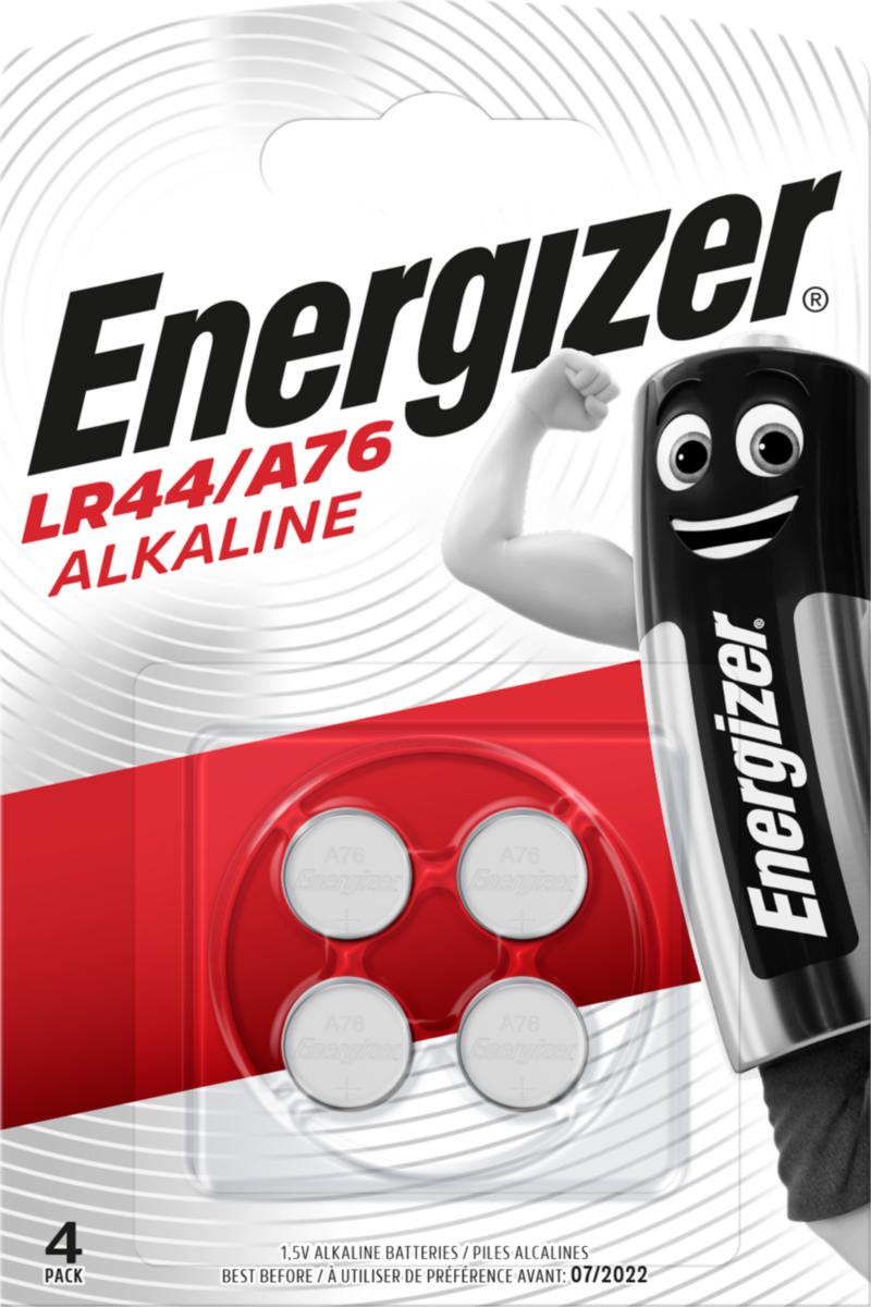 Knappcellsbatteri 1,5 V, Alkallisk - BATTERI LR44/A76 4-PACK ALKALINE 1.5 V
