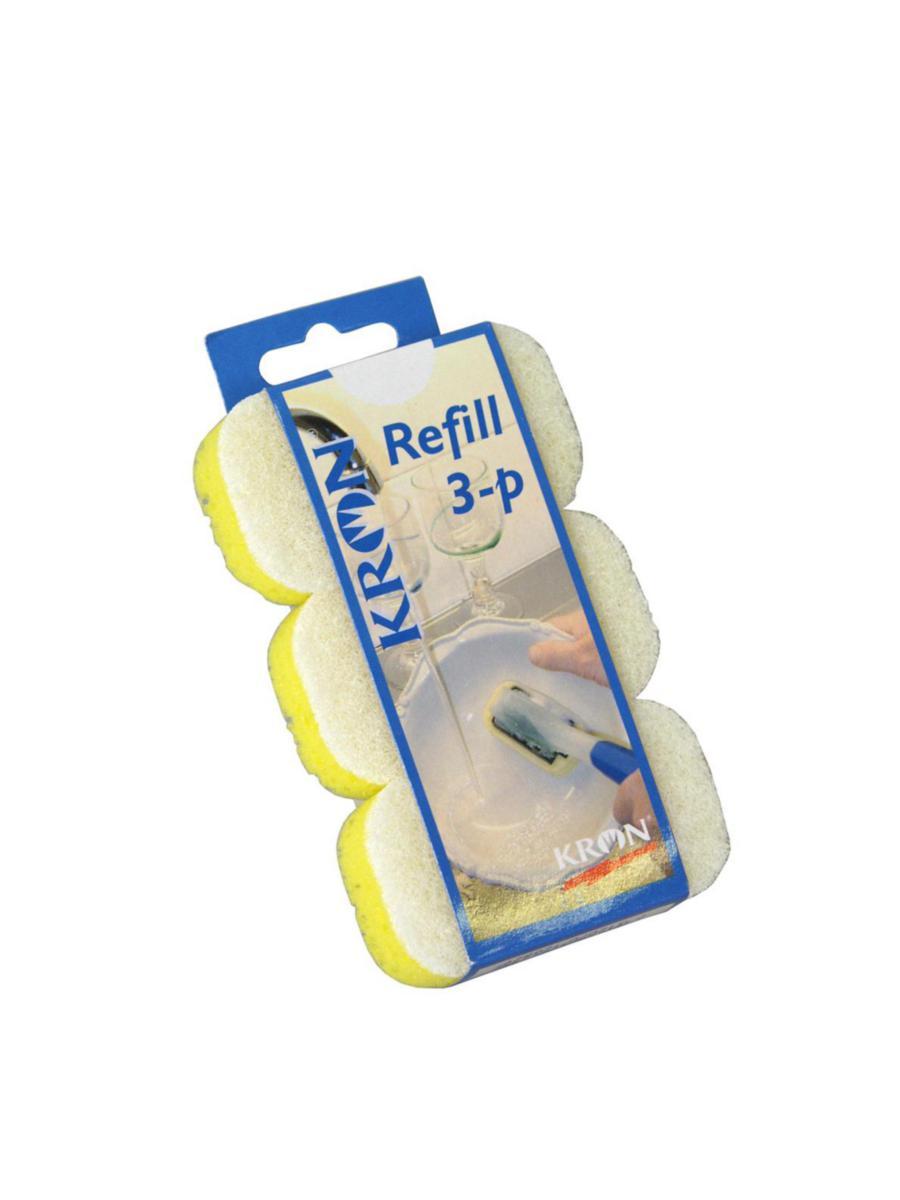 Diskborste m svamp Refill - DISKB M SVAMP REFILL VIT REFILL VIT 3-PACK