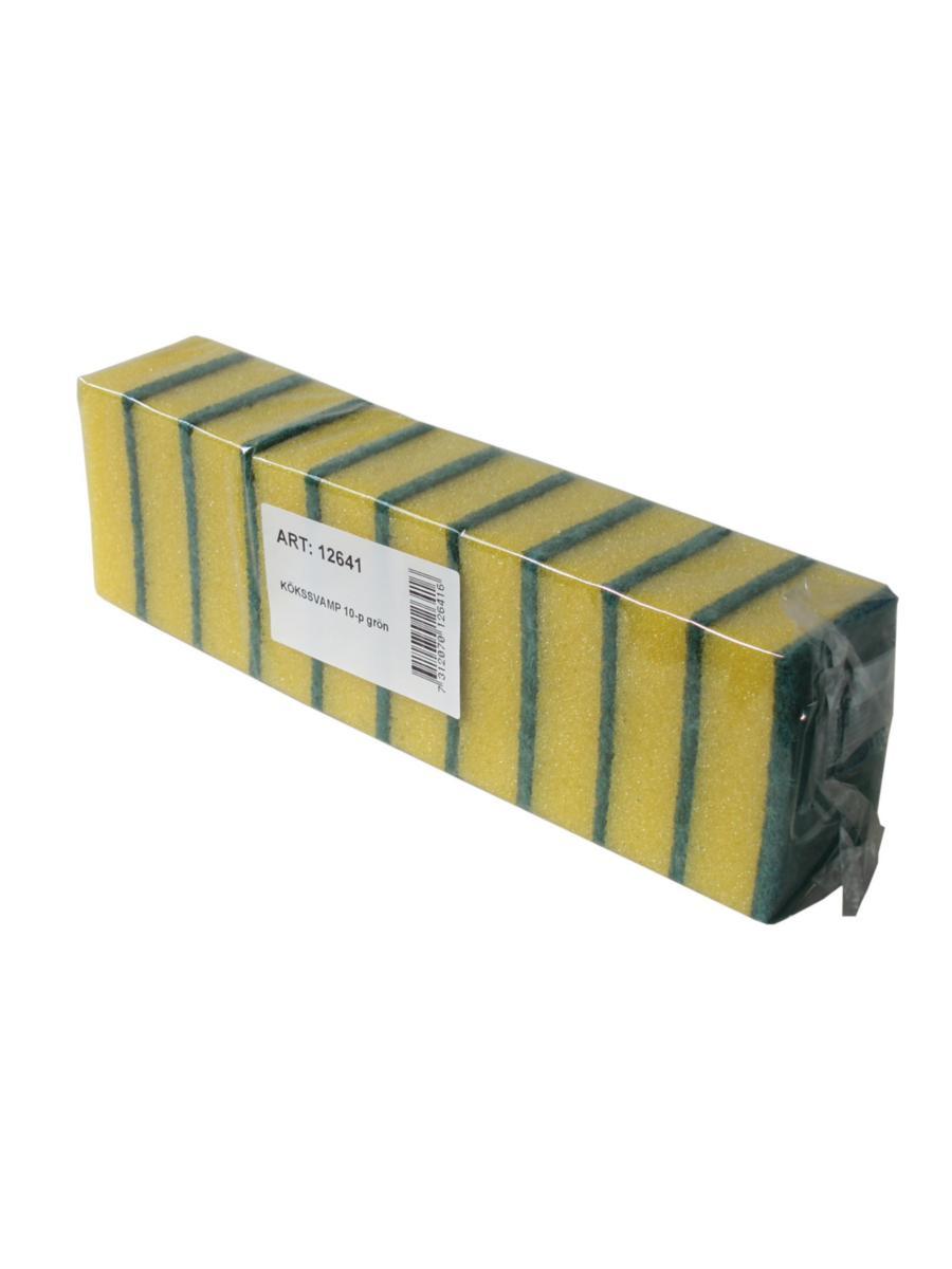 Kökssvamp - KÖKSSVAMP 10-PACK GRÖN POLYESTER/POLYAMID