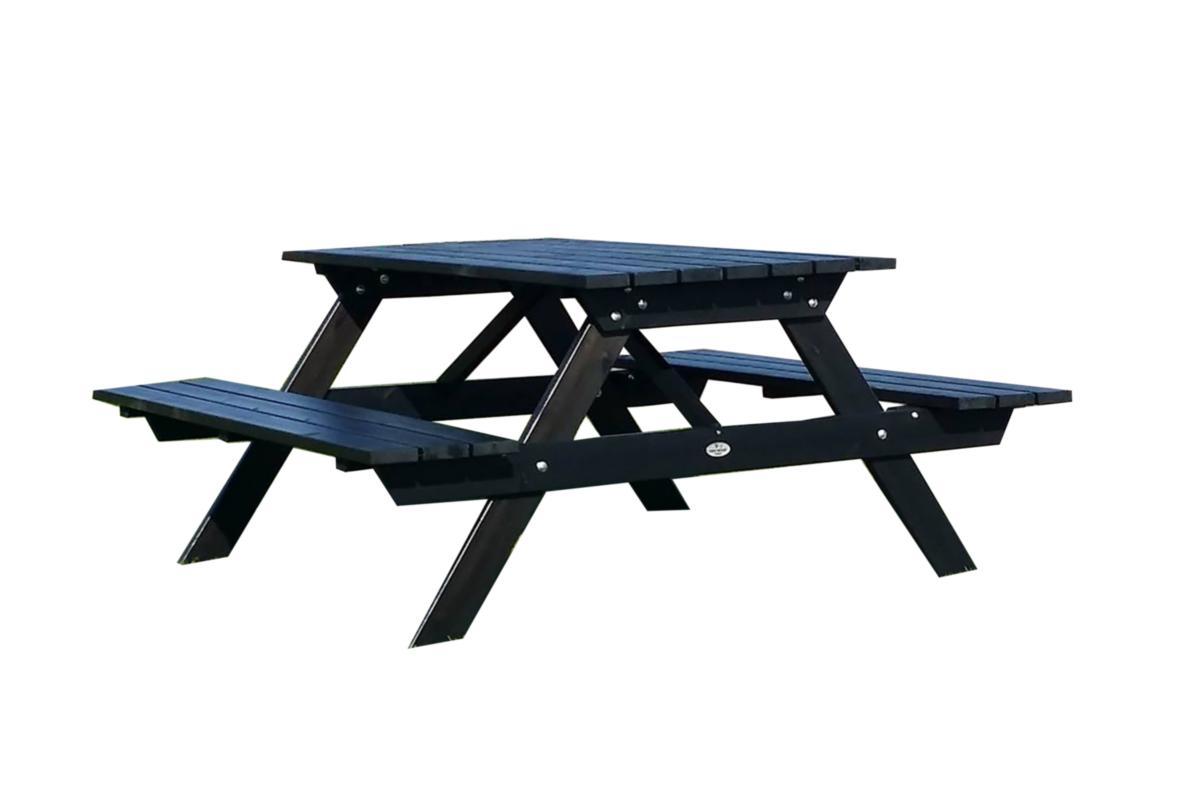 Bänkbord, 150 cm, Picknick - BÄNKBORD PICNIC 150 CM TRÄ SVART