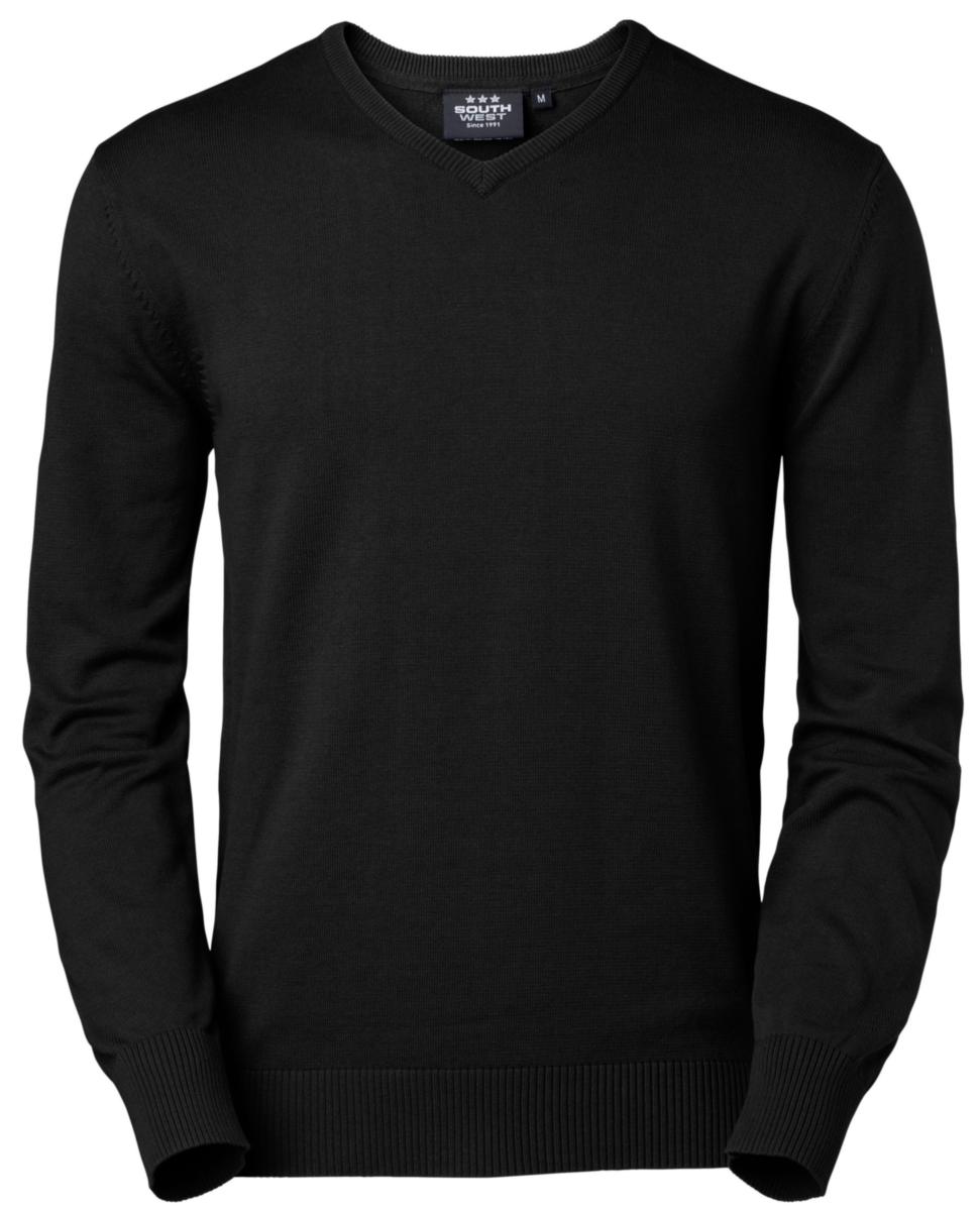 Pullover South West James 506 - PULLOVER SOUTH WEST JAMES 506 V-HALS SVART STL L
