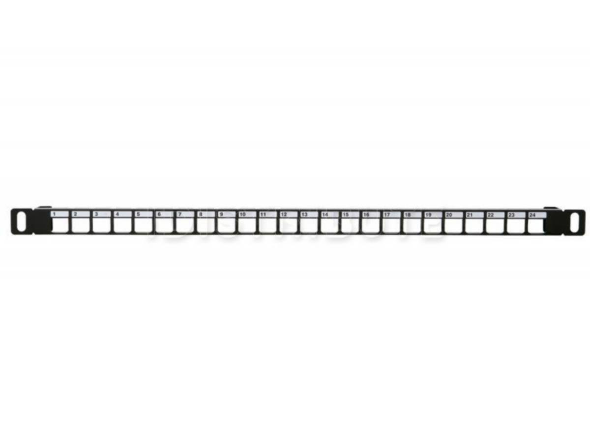 Patchpanel 19" 24xUTP obestyckad - PANEL OBEST. 24XRJ45 UTP 0.5HE 27B-00-24-05BL