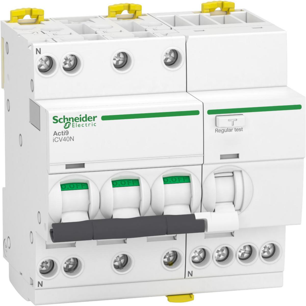 Personskyddsbrytare iCV40N 3P+N - PERSSKBR ICV40N C16A 30MA A A9DC3716