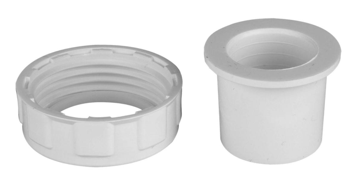 Slangnippelpropp med mutter, Faluplast - SLANGNIPPELPROPP O MUTTER FP 78630 VIT