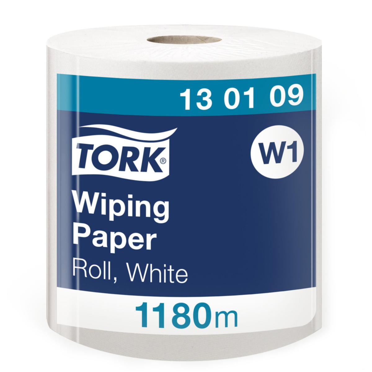 Industritorkrulle Tork Advanced W1 - TORKRULLE AVTORKNINGSPAPPER W1 TORK VIT 1180M/RL OPERF 130109
