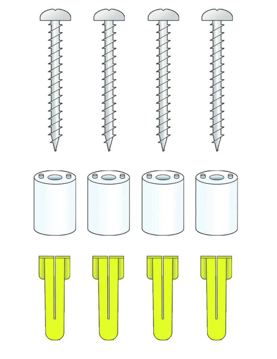 Stapelbara väggdistansset, Alarmtech - VÄGGDISTANS Q10x13 mm fp=4 Tillbehör