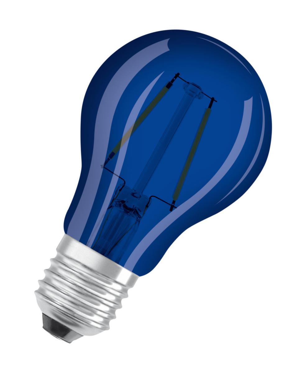 LED-lampa, normal, färgad, Led Star Décor Classic A, Osram - LED-LAMPA NORMAL BLÅ (15) E27 2W CL A OSRAM