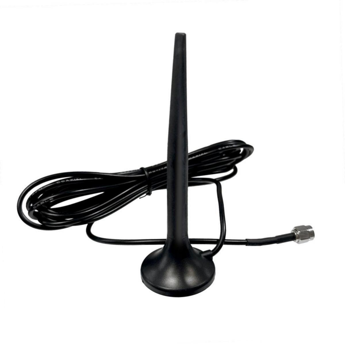 Magnetfotsantenn 700-2700 MHz GMA04, Induo - GMA04 MAGNETFOTSANTENN KOMPAKT 4G/5G, 2,5 M KABEL, SMA HANE