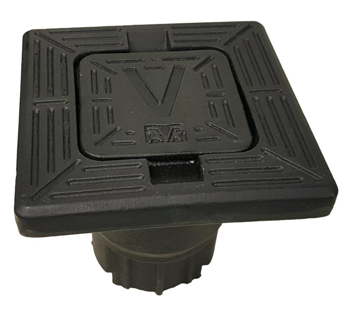 Ventilbetäckning, fyrkantig med fyrkantlock V - AVK SERVIS-/SLUSSBETÄCKNING 210MM FYRK.-RAM FYRK LOCK (V)