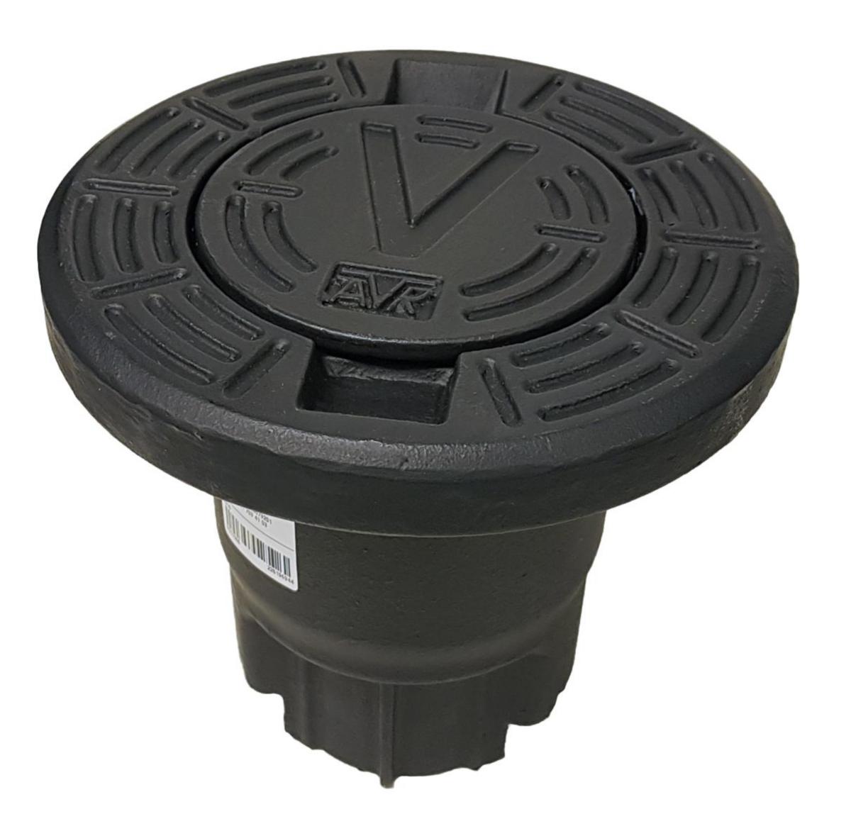 Ventilbetäckning, rund med runt lock V - AVK SERVIS-/SLUSSBETÄCKNING 210MM RUND RAM, RUNT LOCK (V)