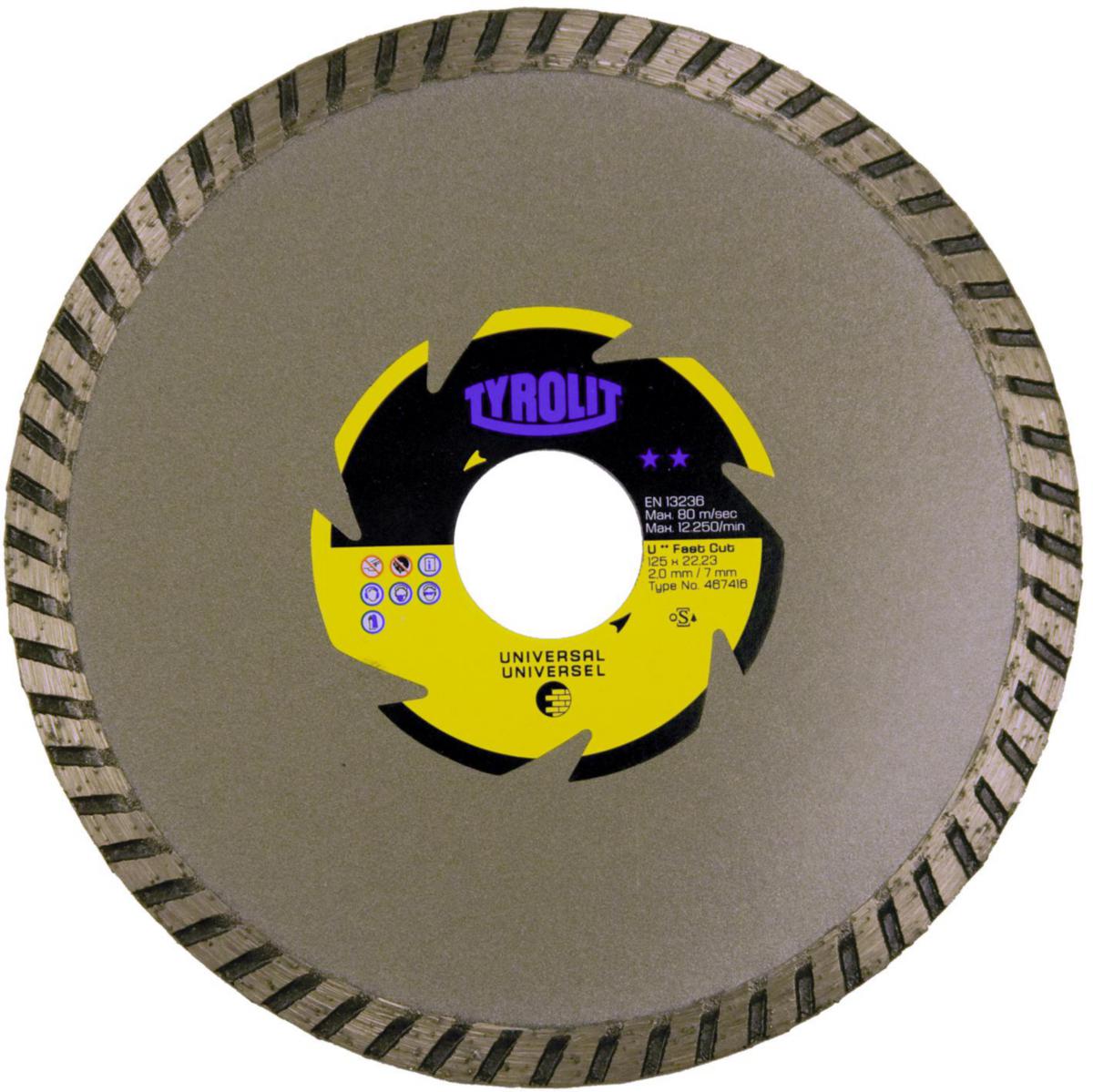 Diamantklinga Tyrolit Standard Universal Fast Cut - DIAMANTKLINGA TYROLIT STANDARD 125X2X22,2 UNIVERSAL FAST CUT