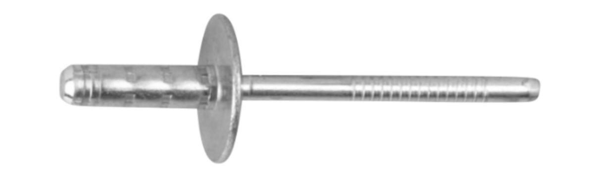 Multigripnit STAVEX® stort huvud, stål - BLINDNIT MULTIGRIP STOR SKALLE 4.8X17.1 ST/ST LF 250ST