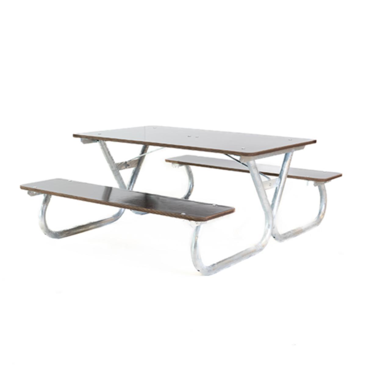 Bänkbord barn, 125 cm, Robust Lek - BÄNKBORD ROBUST LEK 125 CM SVART/BRUN