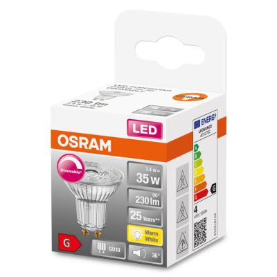 LED-LAMPA PAR16 (35) GU10 DIM 36GR GLAS  927 OSRAM