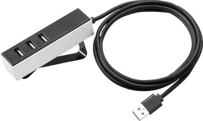 USB-HUBB 1 USB A TILL 3XUSB A 1.5M KABEL MAGNET OCH FÄSTE