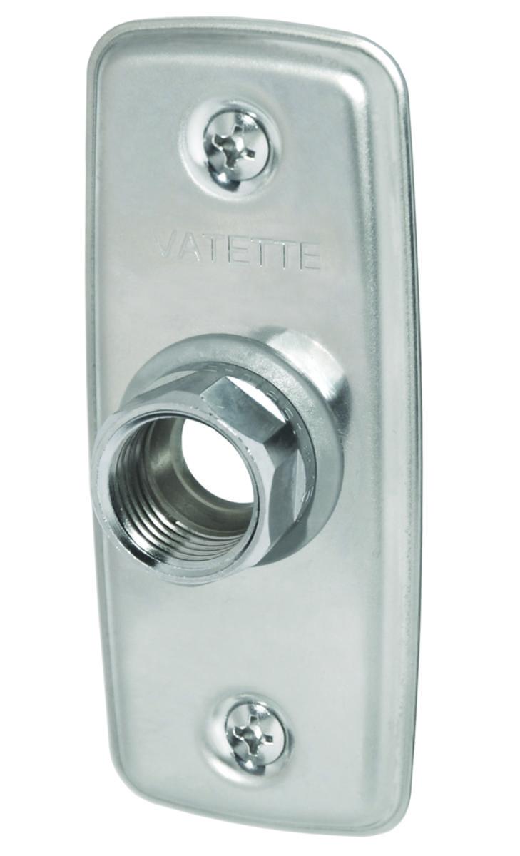 Väggbricka 1-rör, Väggkopplingssystem  Vatette - VATETTE 1-HÅLS VÄGGBRICKA FRK 16 PEX,ALUPEX,PB RÖR VA.635530