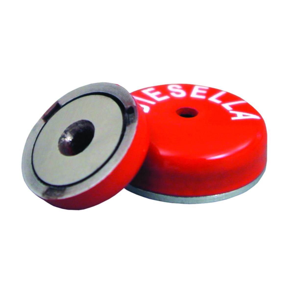 Potmagnet Inv.Gäng Låg - POTMAGNET LÅG HÅLØ3,5MM Ø19x7,75MM