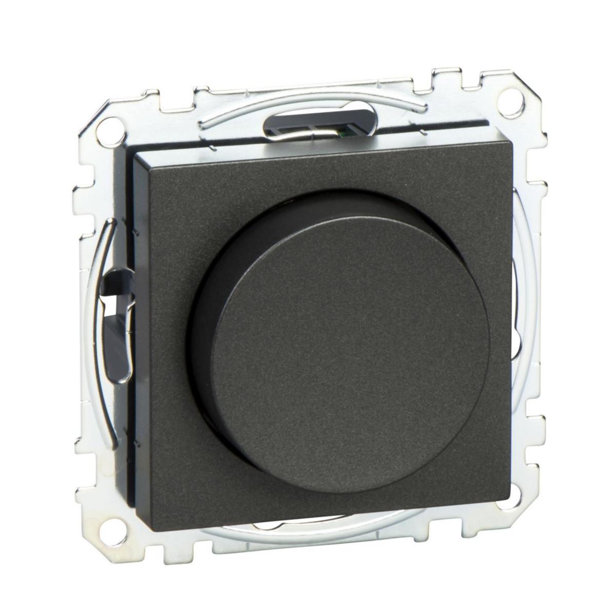 LED universaldimmer, Schneider Exxact - DIMMER LED UNI400W ANTRACIT BAKKANT 4-200VA FRAM 4-40VA