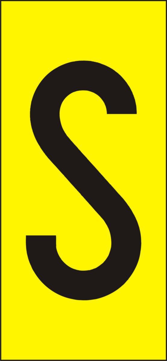 Märksystem H50, Gula med svarta bokstäver - SKYLT H50 S