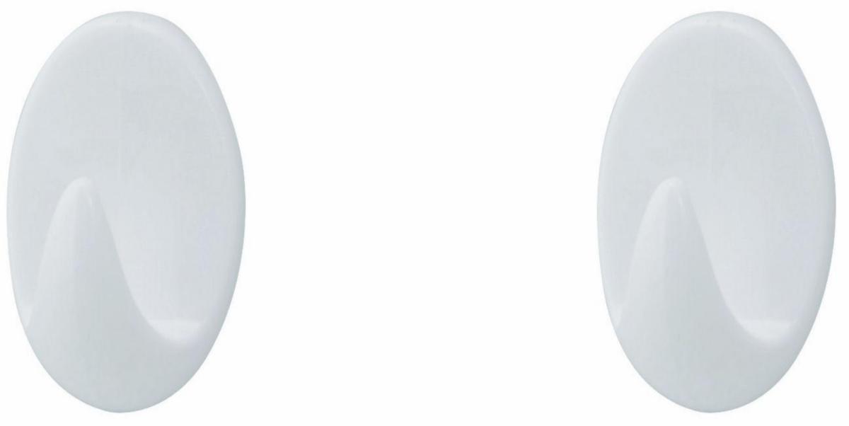 Krok oval plast, Target - KROK PLAST VIT OVAL STOR 2-P SJÄLVHÄFTANDE TARGET