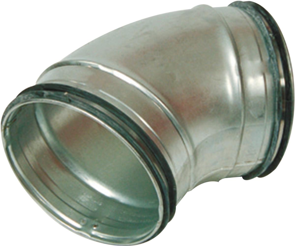 Böj med packning, 45°, Flexit - BÖJ M PACKNING 45° 125MM GALVANISERAT STÅL 02278 FLEXIT