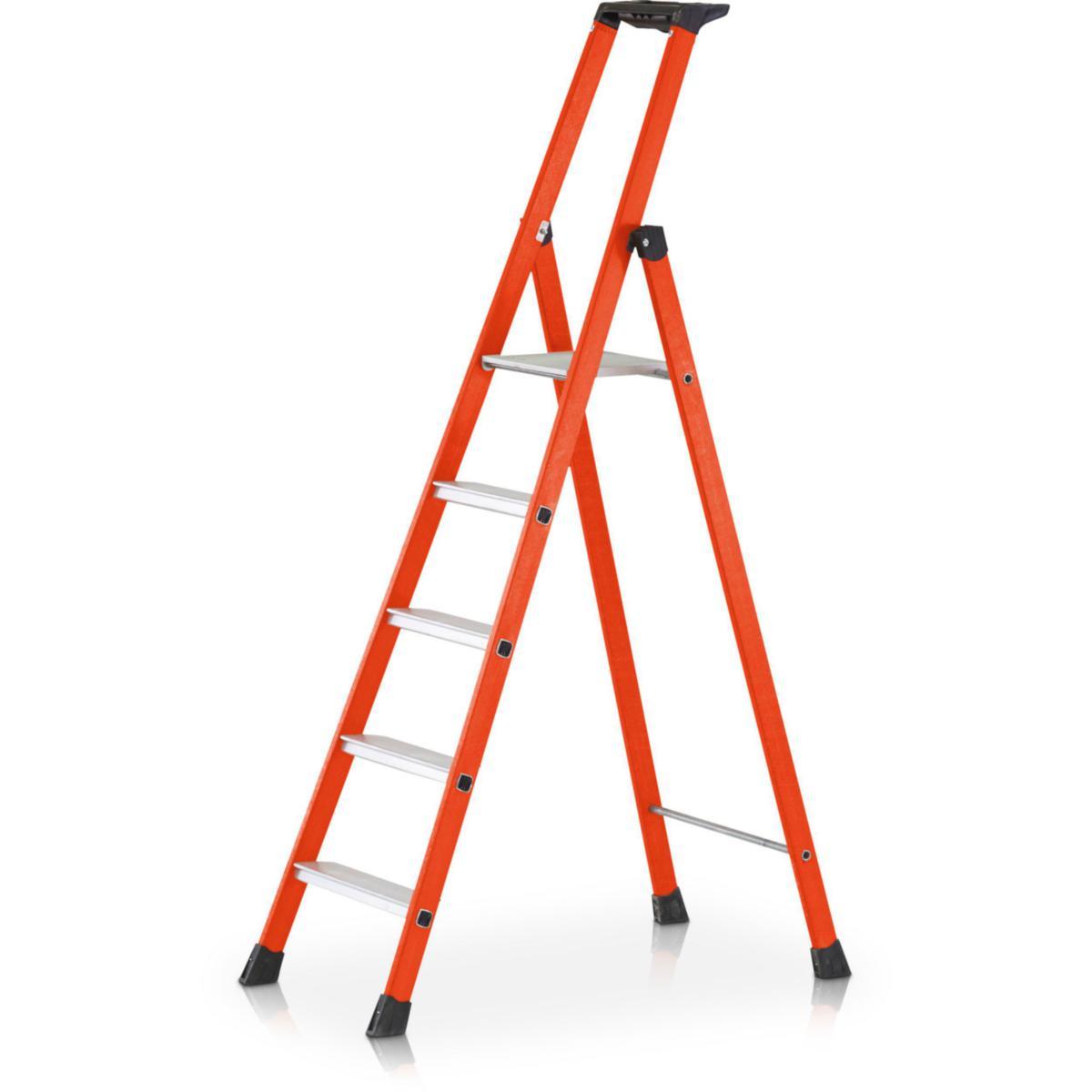 Trappstege Zarges glasfiber - TRAPPSTEGE ZARGES EFAMIX S GLASFIBER 5-STEG 40433