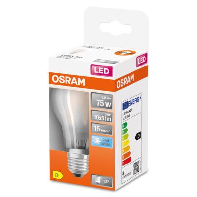 LED-LAMPA NORMAL (75) E27 MATT 840 CL A OSRAM